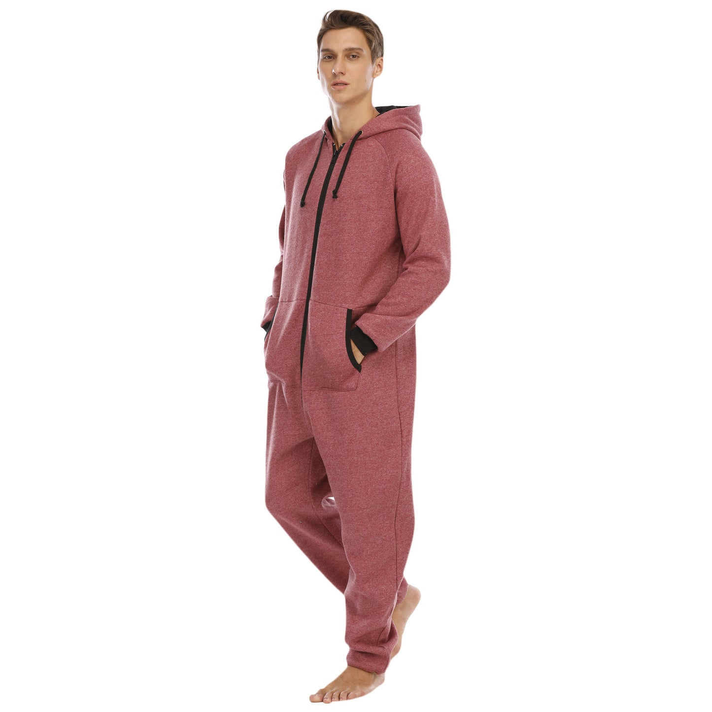 Men's Thick Sleepwear Fleece Jumpsuit