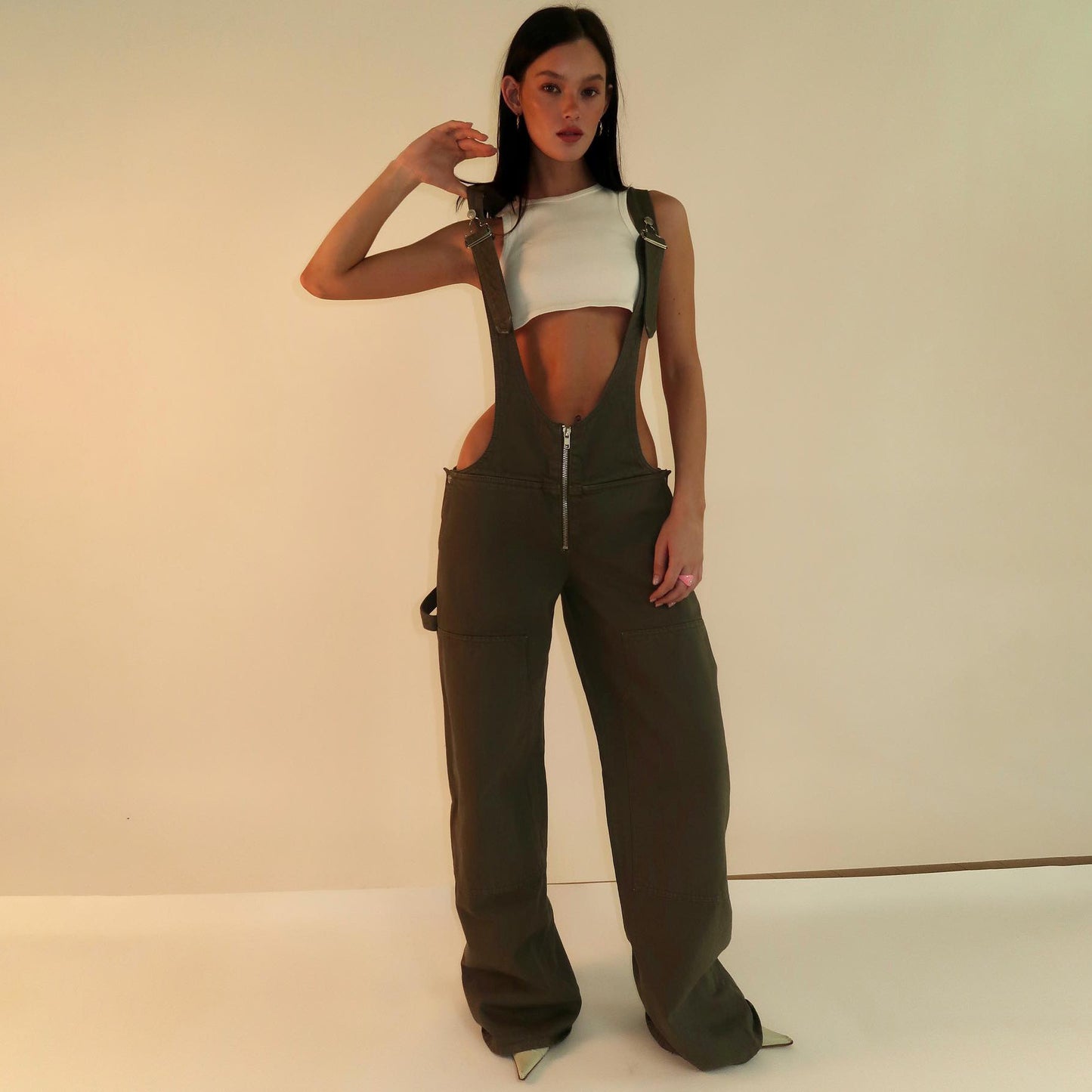 Y2K Baggy Denim Overalls – Trendy Streetwear Jumpsuit with Pockets