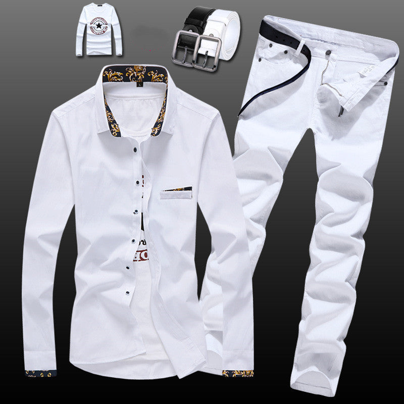 New Style Men's Shirt Slim Suit Jeans