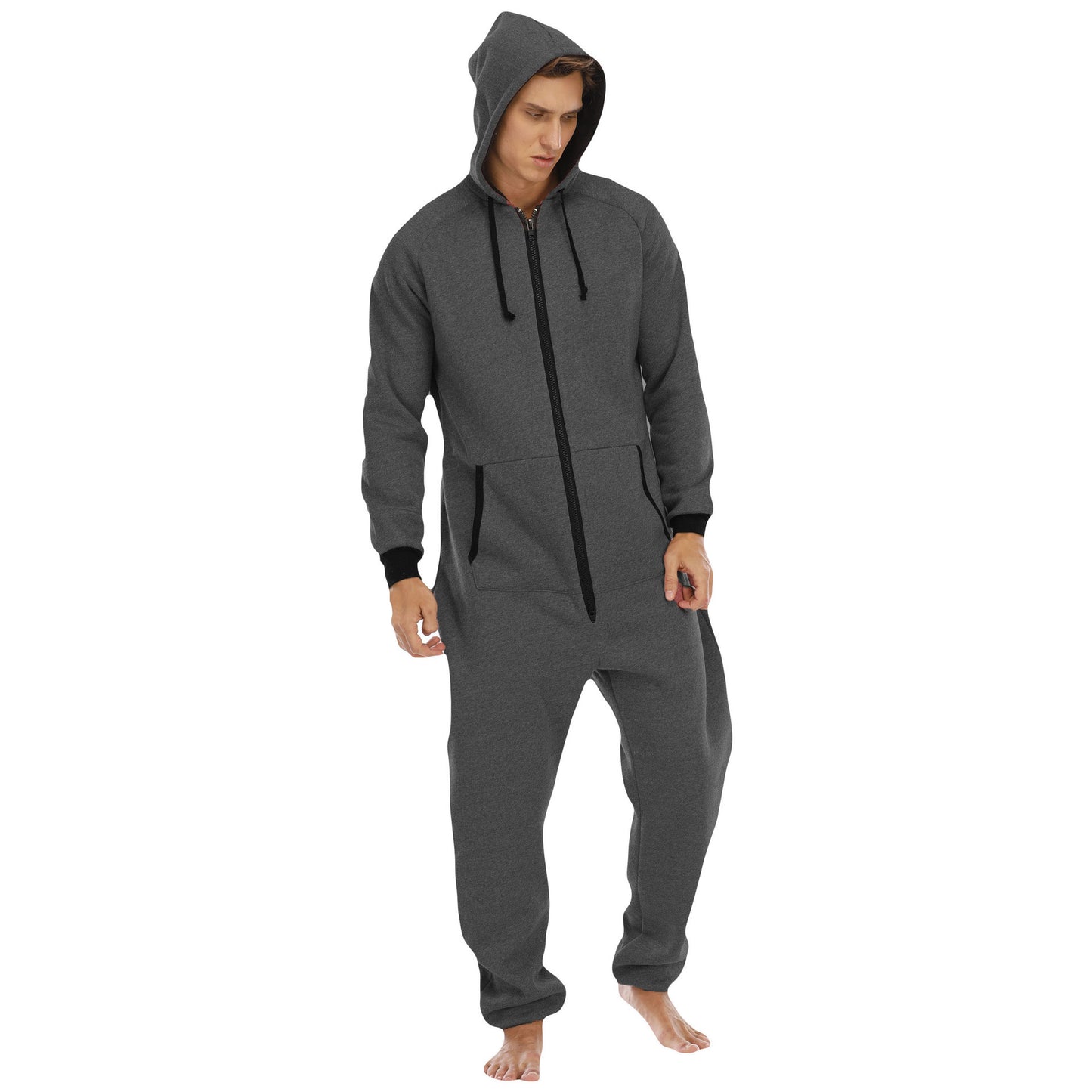 Men's Thick Sleepwear Fleece Jumpsuit