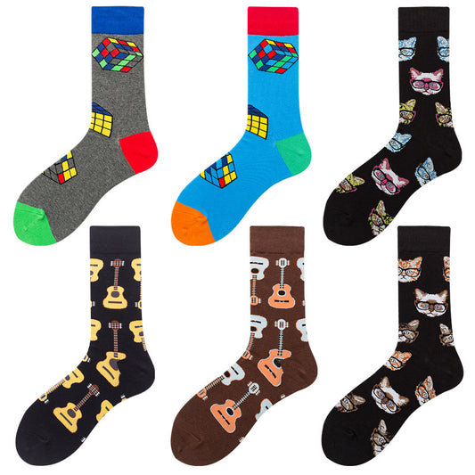 Men's Mid-calf Colorful Socks