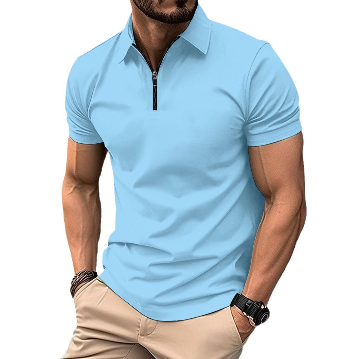 Solid Color Men's Sports Top