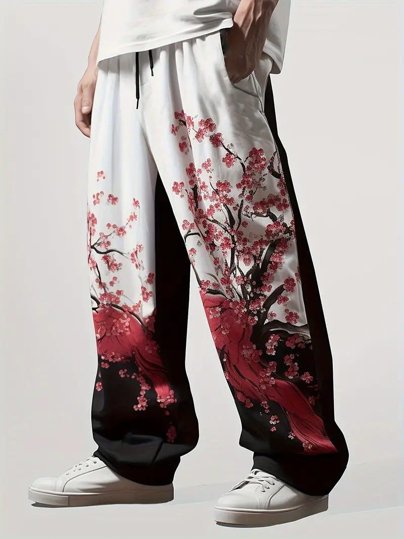 Digital Printing Casual Elastic Pants Men