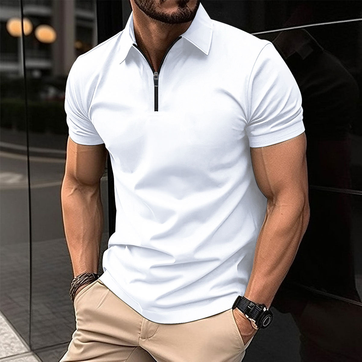 Solid Color Men's Sports Top