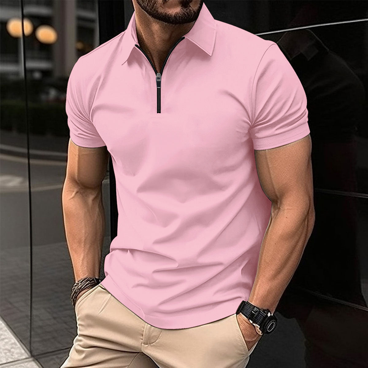 Solid Color Men's Sports Top