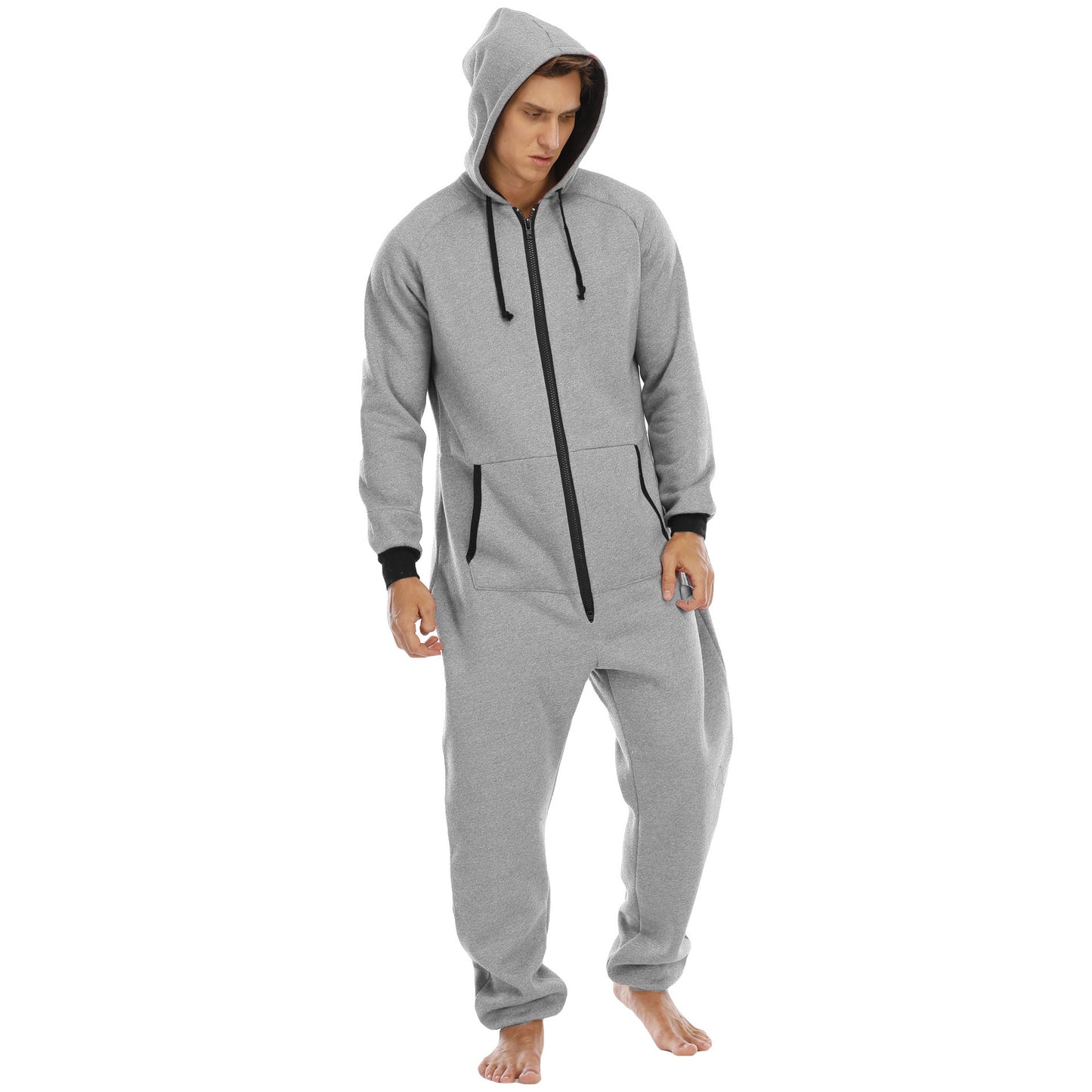 Men's Thick Sleepwear Fleece Jumpsuit